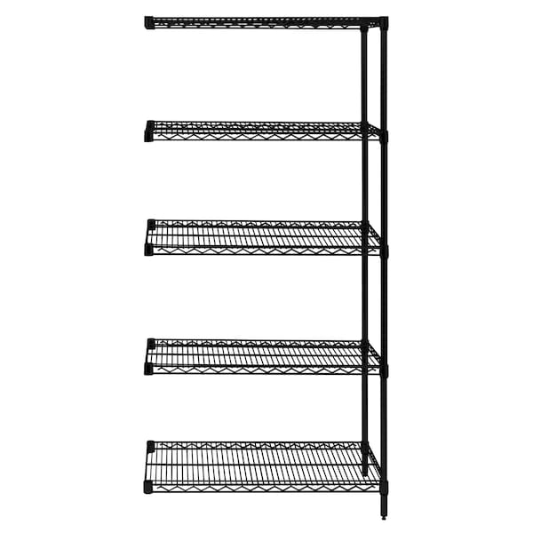 Quantum Storage Systems Add-On Kit 24"X24"X54", Black Epoxy AD54-2424BK-5 - main